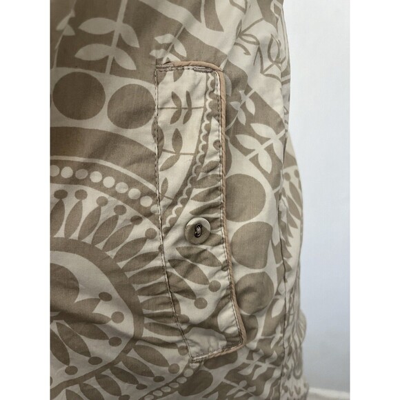 H&M Square Neck Beige White Aztec Sun Geometric Pattern Babydoll Dress Size 4 - Picture 3 of 9